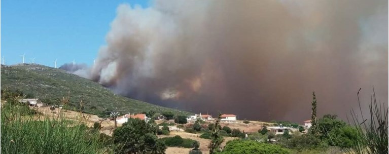 Πυρκαγια Μεσοχώρια Κάρυστος front page
