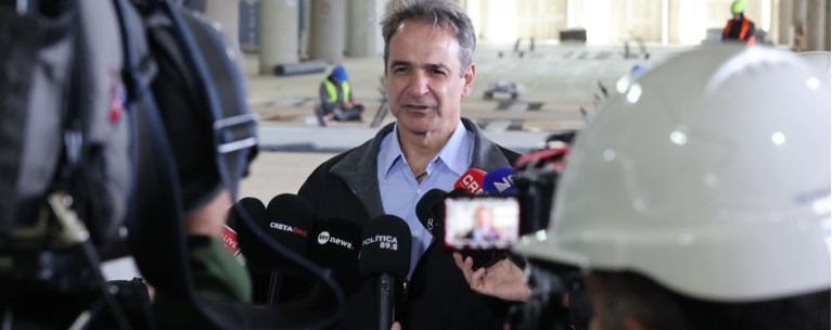 Μητσοτάκης σε εργοτάξιο