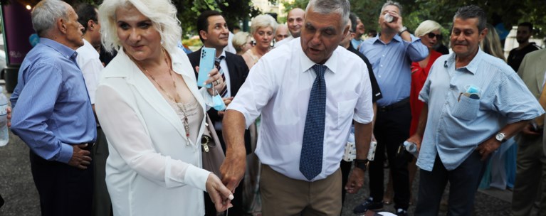εγκαίνια κόμματος Γιώργου Τράγκα