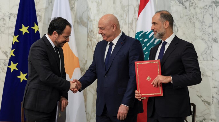 Nikos Christodoulides and Joseph Aoun