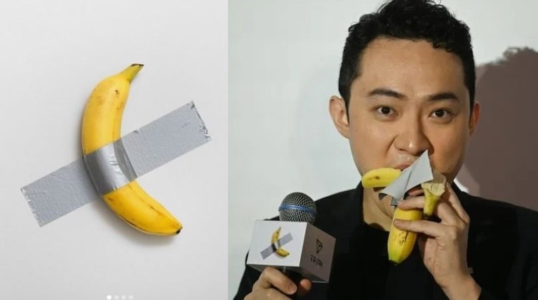 Μπανάνα στον τοίχο Justin Sun