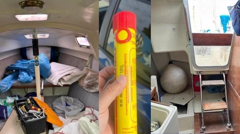 φωτοβολίδα σκάφη μαρίνα Τζιτζιφιές