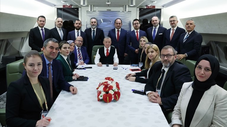Ερντογαν στο αεροπλάνο