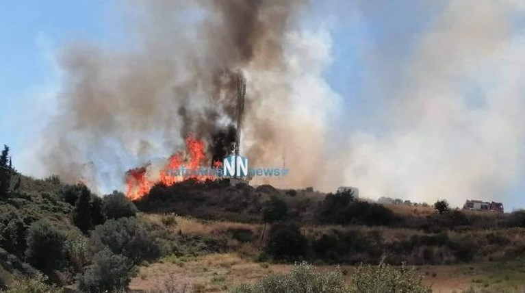 Ναυπακτος φωτιά Καραούλια