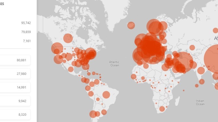 Χάρτης κρουσμάτων κορονοϊού