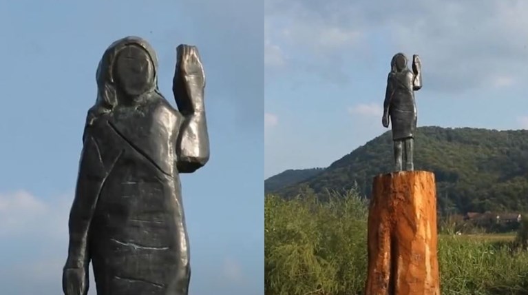 Μελάνια Τραμπ άγαλμα