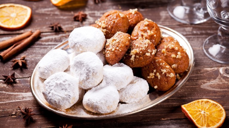 μελομακαρονα κουραμπιεδεσ