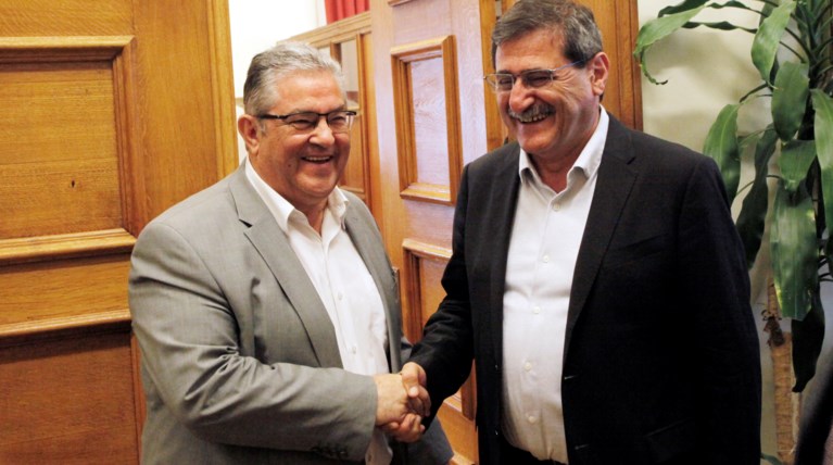 Δημήτρης Κουτσούμπας Κώστας Πελετίδης
