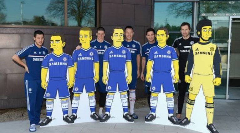Παίκτες της Τσέλσι «μέλη» των Simpsons