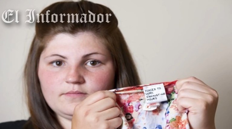 Βρήκαν ετικέτες με «κραυγές για βοήθεια από τα κάτεργα» σε φόρεμα αξίας 10 λιρών