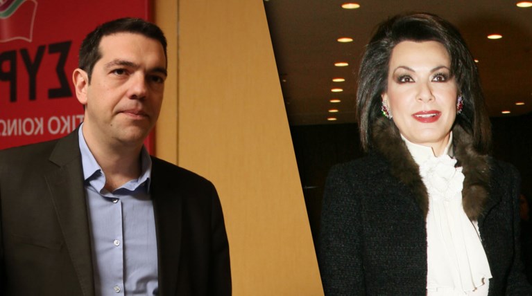 Συνάντηση Τσίπρα - Γιάννας Αγγελοπούλου στη Βουλή