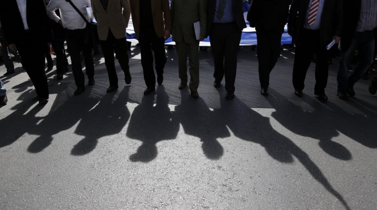 "Διαδήλωση" συνδικαλιστών της ΠΑΣΚΕ προς ΣΥΡΙΖΑ