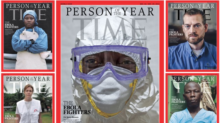 Οι μαχητές του Εμπολα πρόσωπο του Time για το 2014