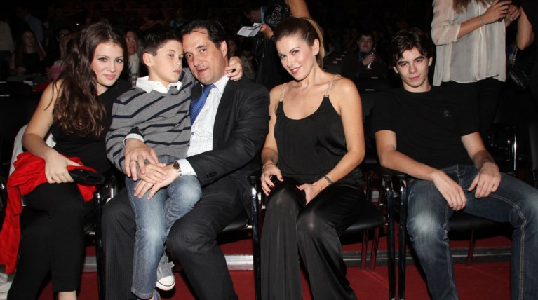 Αδωνις Γεωργιάδης - Μανωλίδου βάφτισαν τον γιο τους