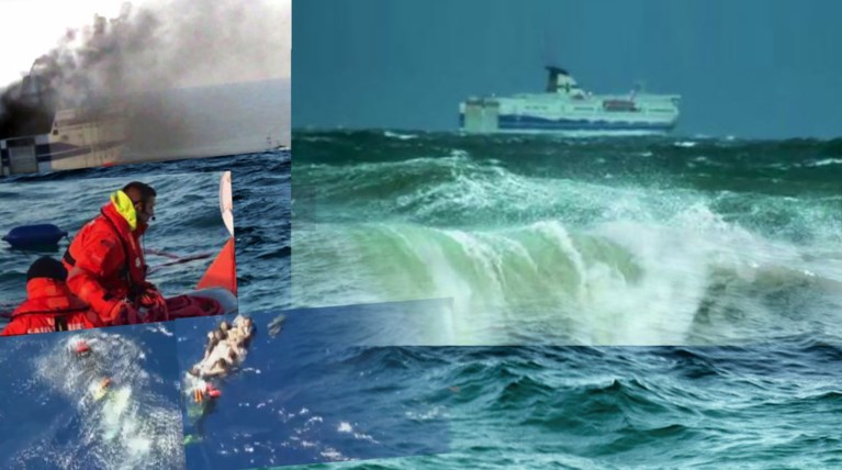 Φωτογραφίες από το φλεγόμενο Norman Atlantic