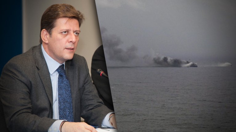 Βαρβιτσιώτης: Υπό μερικό έλεγχο η φωτιά στο Norman Atlantic