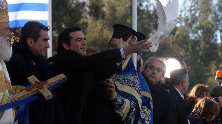 Στον Αγιασμό των Υδάτων στον Πειραιά ο Τσίπρας