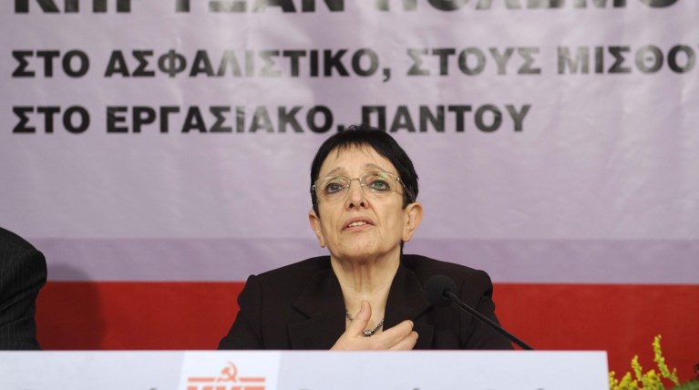 Η Αλέκα Παπαρήγα επικεφαλής στο Επικρατείας του ΚΚΕ
