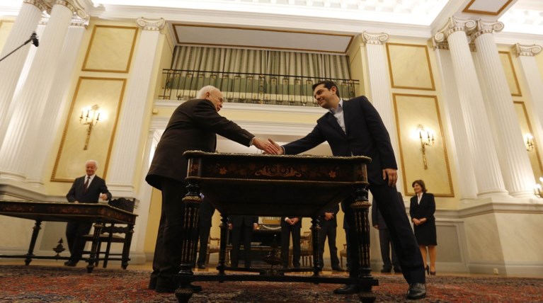 Στο Προεδρικό Μέγαρο η ορκωμοσία του νέου πρωθυπουργού Αλέξη Τσίπρα