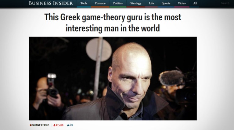 Business Insider: Ο πιο ενδιαφέρων άνδρας στον πλανήτη είναι ο Βαρουφάκης