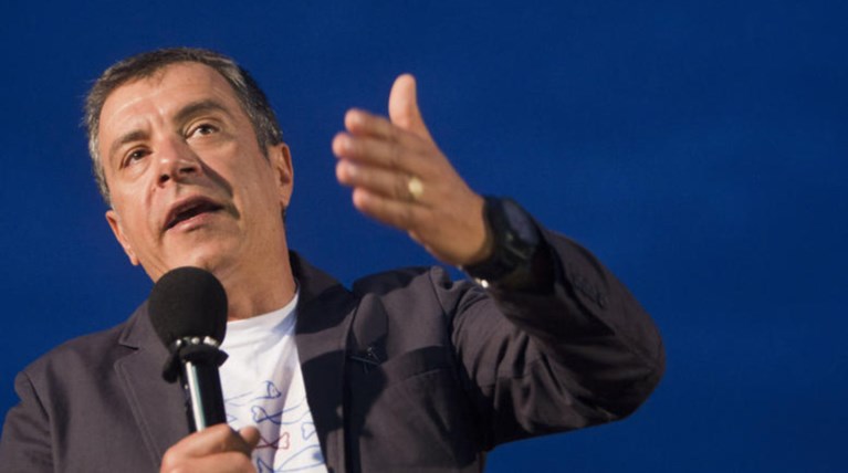 Συνάντηση του Στ. Θεοδωράκη με τον Μάρτιν Σούλτς