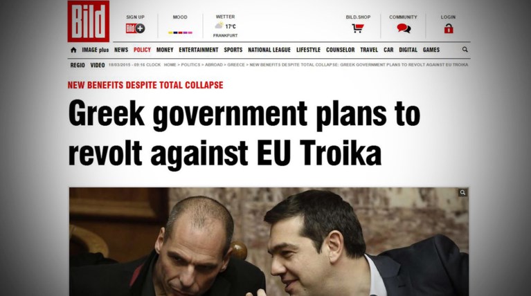 Bild: Η Ελλάδα σχεδιάζει επανάσταση κατά της Τρόικας