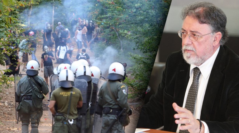 Νέο ρήγμα Πανούση - κυβέρνησης για τα επεισόδια στις Σκουριές