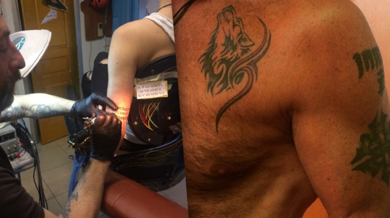 Ο Έλληνας... γόης μπαμπάς χτυπάει τατουάζ μαζί με την κόρη στη Γλυφάδα