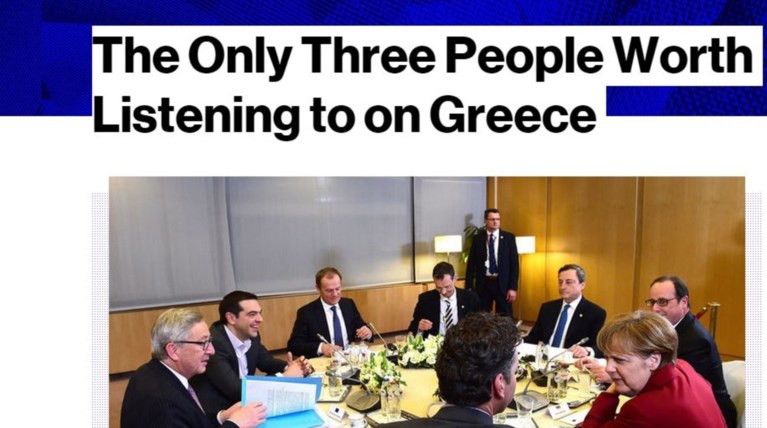 Bloomberg:Αυτή είναι η πραγματική... τρόικα της Ελλάδας