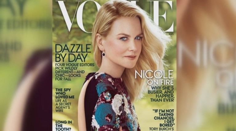 Η Νικόλ Κίντμαν παραμορφωμένη από το πολύ Photoshop στη Vogue