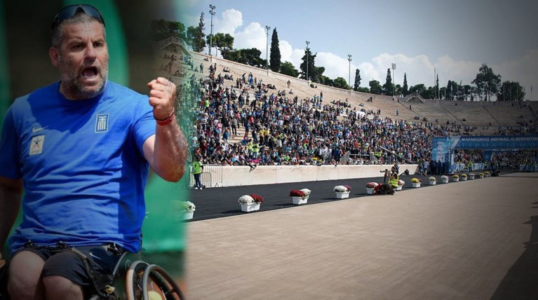 Τρέχει με αμαξίδιο στο Μαραθώνιο: «Θα τερματίσω ακόμα και μπουσουλώντας»