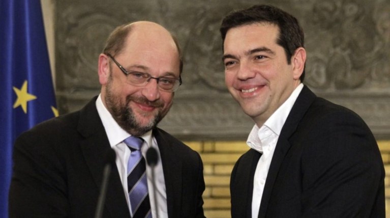 Στη Μυτιλήνη Τσίπρας και Σουλτς για το προσφυγικό