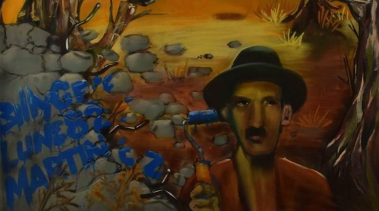 Οταν οι «γκραφιτάδες» συνάντησαν τον Γιώργο Μπουζιάνη