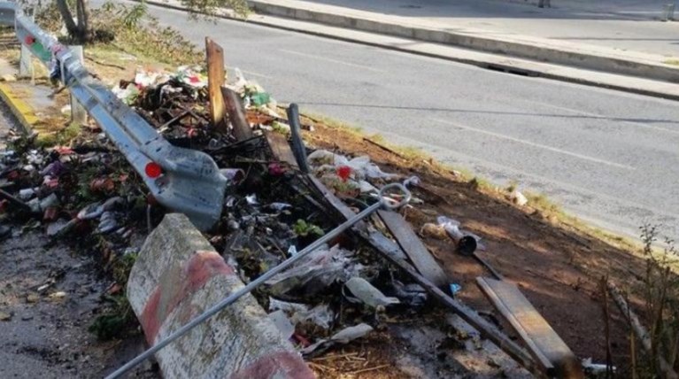 Φωτιά στο σημείο όπου σκοτώθηκε ο Παντελίδης