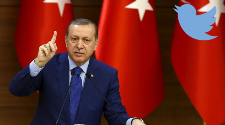 O Ερντογάν βλέπει δολοπλοκία του twitter εναντίον του