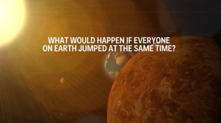 Τι θα γινόταν αν όλοι οι άνθρωποι πάνω στη γη χοροπηδούσαν ταυτόχρονα;
