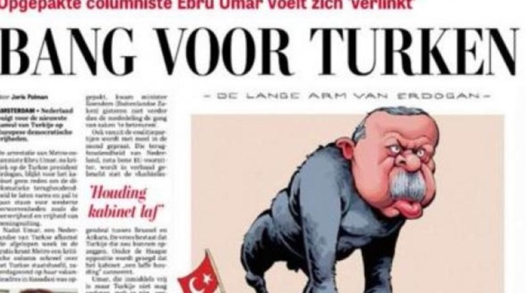 Tο σκίτσο-απάντηση της De Telegraaf στον Ερντογάν