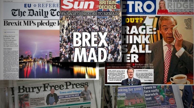 Τα βρετανικά πρωτοσέλιδα για το Βrexit