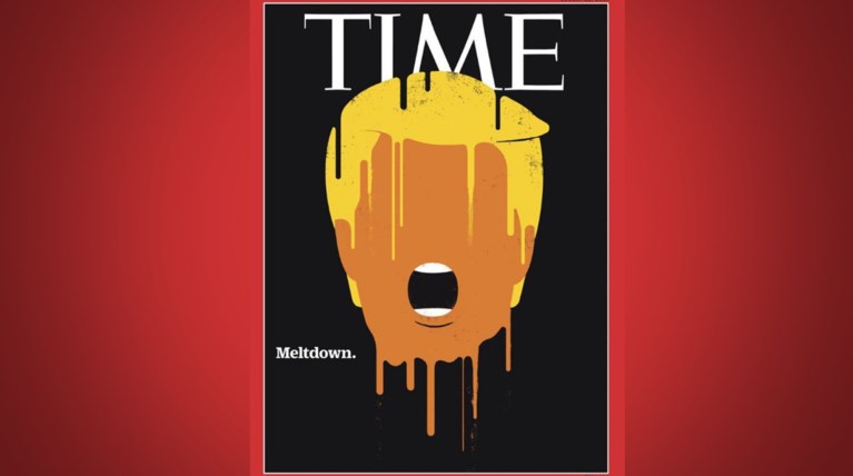 Το εξώφυλλο του Time δείχνει πως...λιώνει ο Ντόναλντ Τραμπ