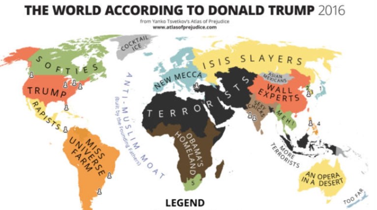 Να πώς βλέπει ο Ντόναλντ Τραμπ τον υπόλοιπο κόσμο-Δείτε τον χάρτη