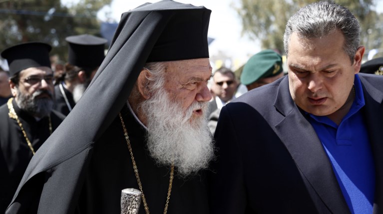 «Ειρηνευτική» αποστολή Καμμένου στον αρχιεπίσκοπο