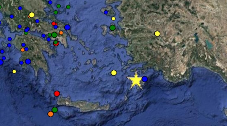 Ισχυρός σεισμός 5,2 Ρίχτερ ταρακούνησε τη Ρόδο