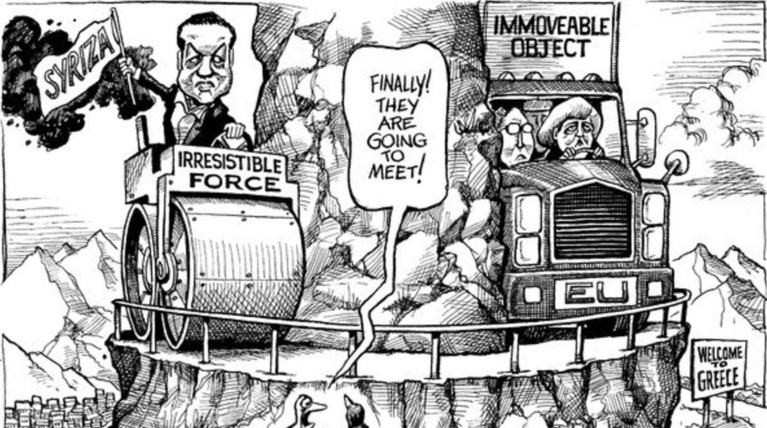 Καρτούν Economist:Η πολιτική ανωριμότητα του ΣΥΡΙΖΑ που γονάτισε την Ελλάδα