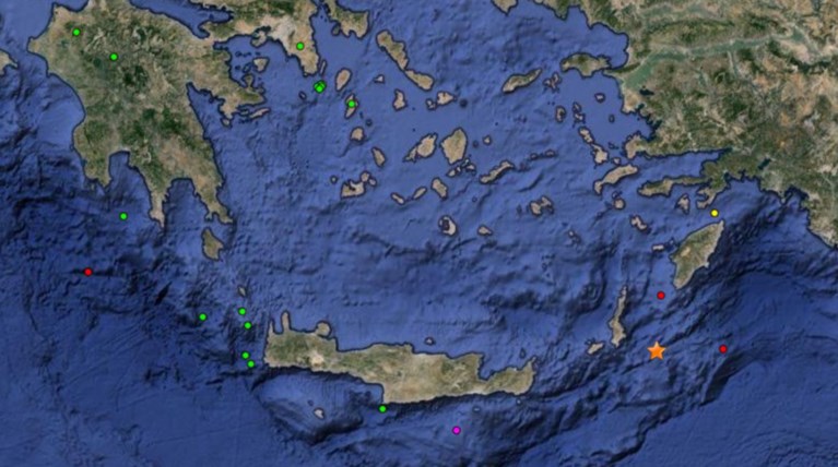 Σεισμός 5,2 ρίχτερ στα Δωδεκάνησα με επίκεντρο την Κάρπαθο