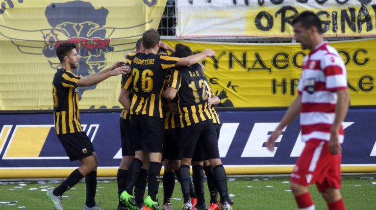 Με τρία γκολ κέρδισε η ΑΕΚ τον Πλατανιά στα Χανιά