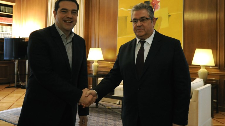 Στο Μαξίμου ο Δημήτρης Κουτσούμπας