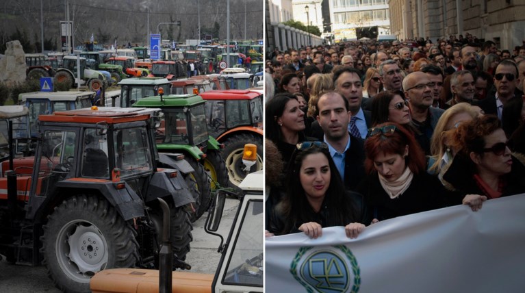 Σε πολιορκία η κυβέρνηση από αγρότες και επαγγελματίες