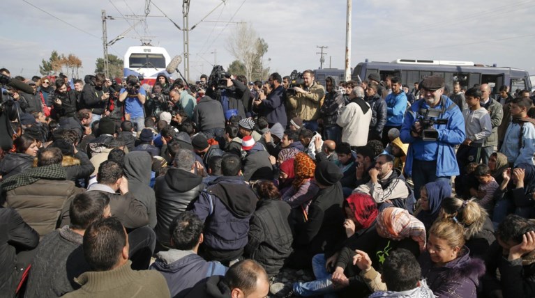 Κατάληψη της σιδηροδρομικής γραμμής στην Ειδομένη