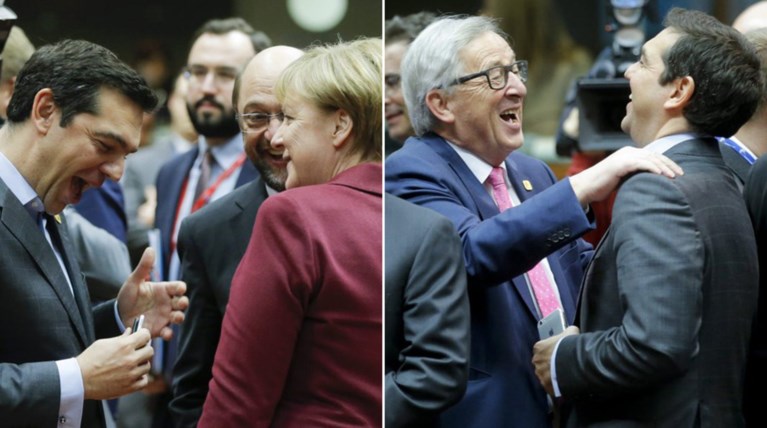 Τσίπρας Μέρκελ Γιούνκερ:Είμαστε μια ωραία ατμόσφαιρα  φωτό