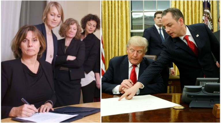 Η αντιπρόεδρος της Σουηδίας χλευάζει τον Τραμπ με μια φωτογραφία